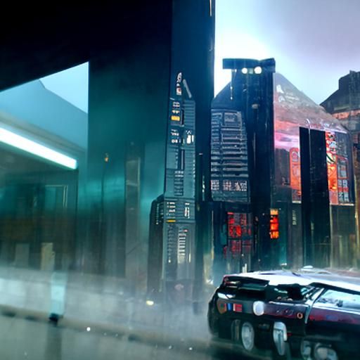 Bladerunner Inspired Detailed Matte Painting
