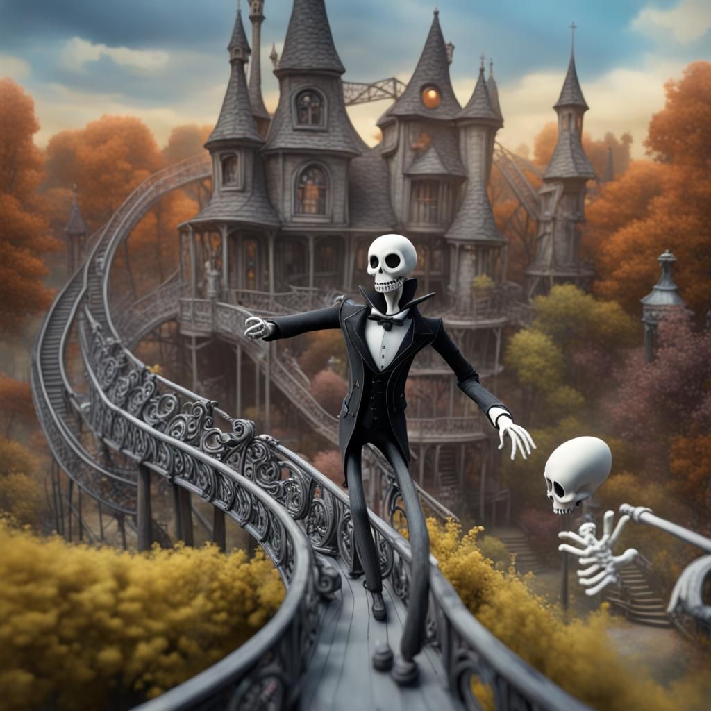 Tim Burton Theme Park with Jack Skellington