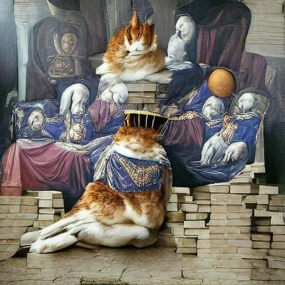 Renaissance Cat King Portrait