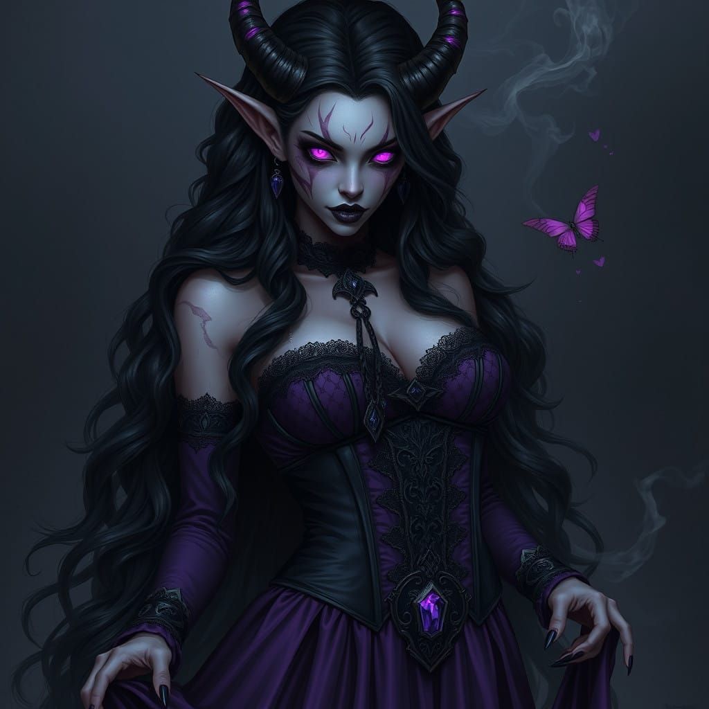 Dark Fantasy Creature with Mystical Aura