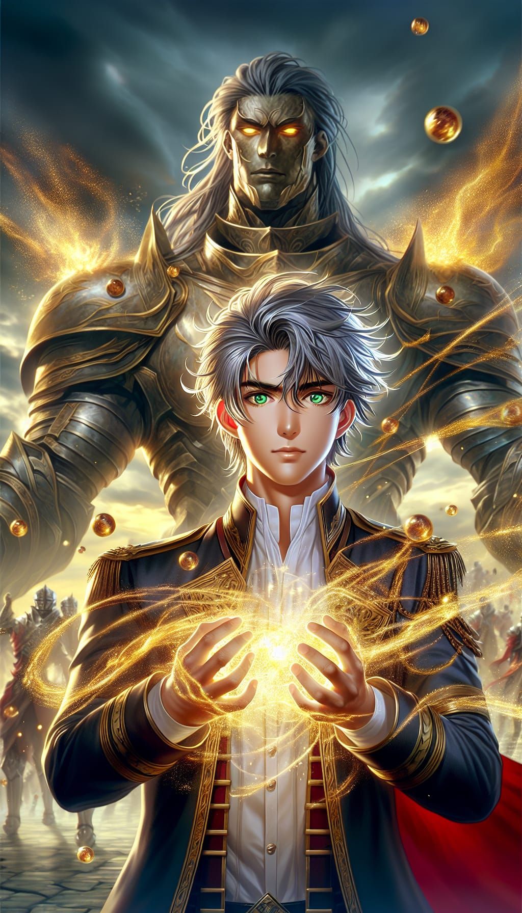 Heroic South Asian Mage Heals Allies with Magic