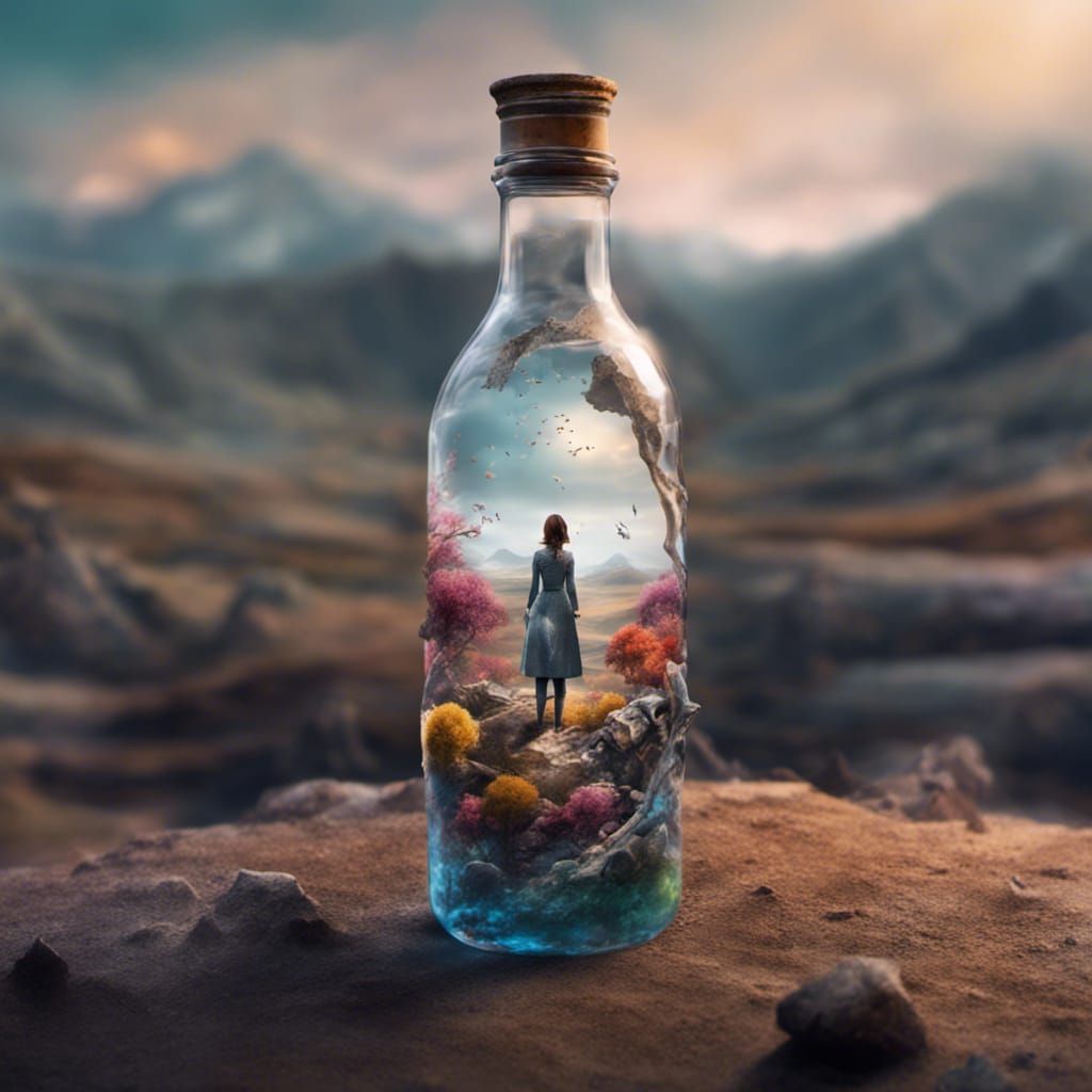 Bottle World: A Detailed Matte Painting