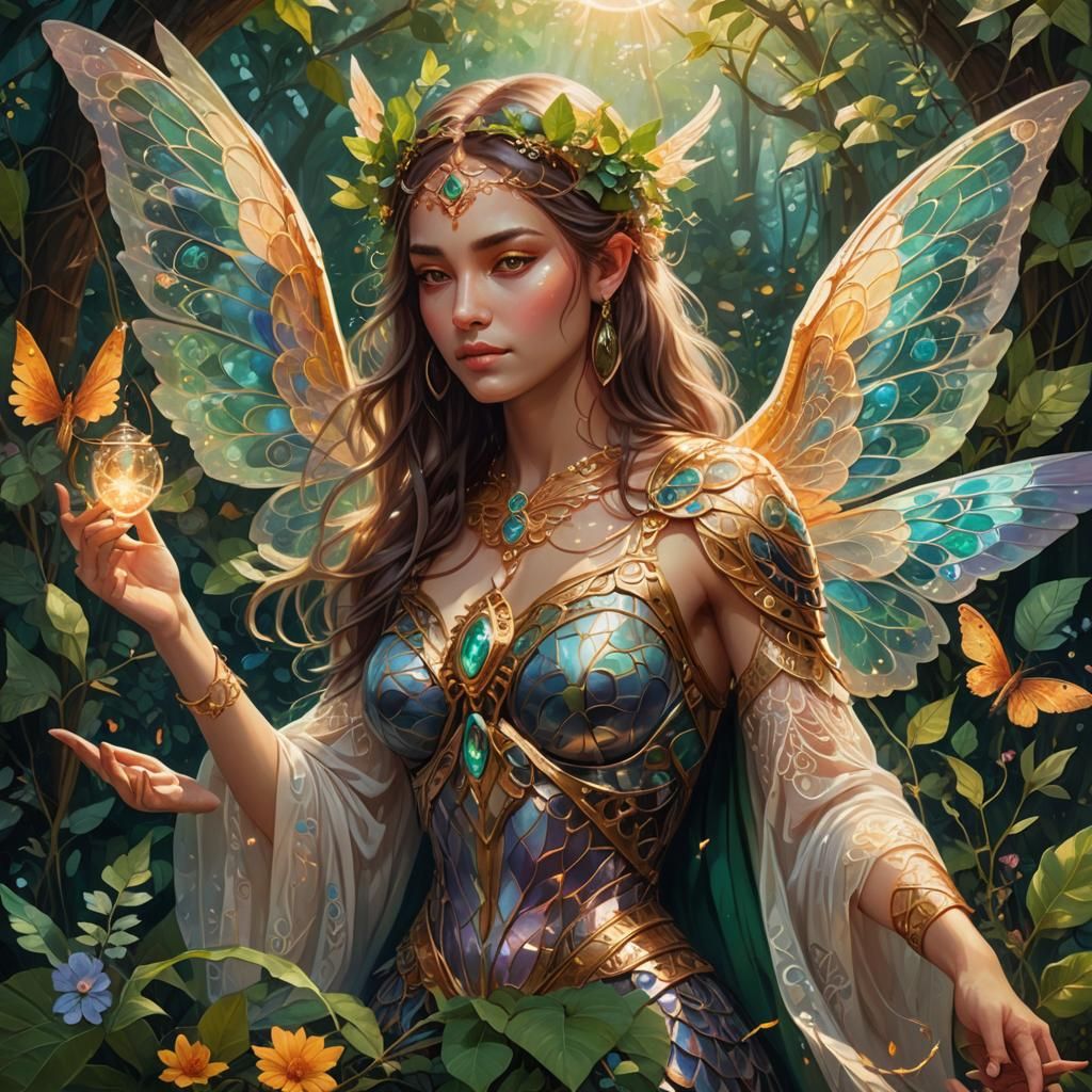 Libra Goddess in Fantasy Oil Painting