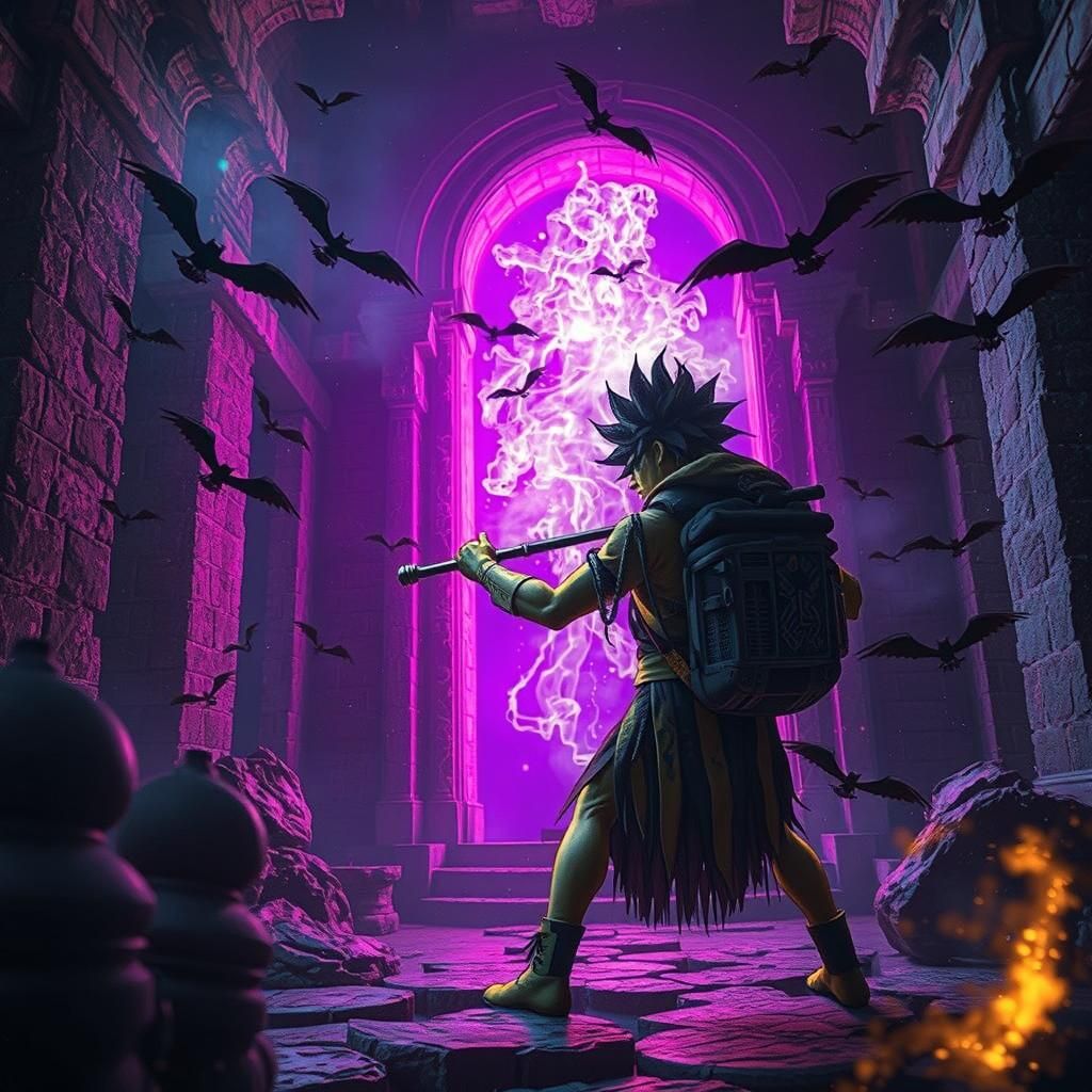 Psychedelic Stoner in Cosmic Cloudscape as Digital Art