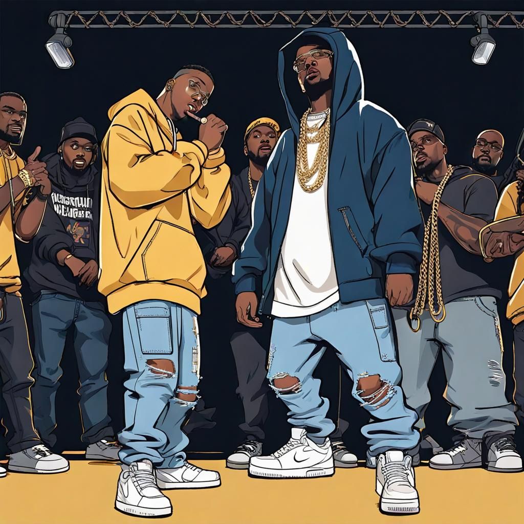 Underground Rap Battle Under Spotlight