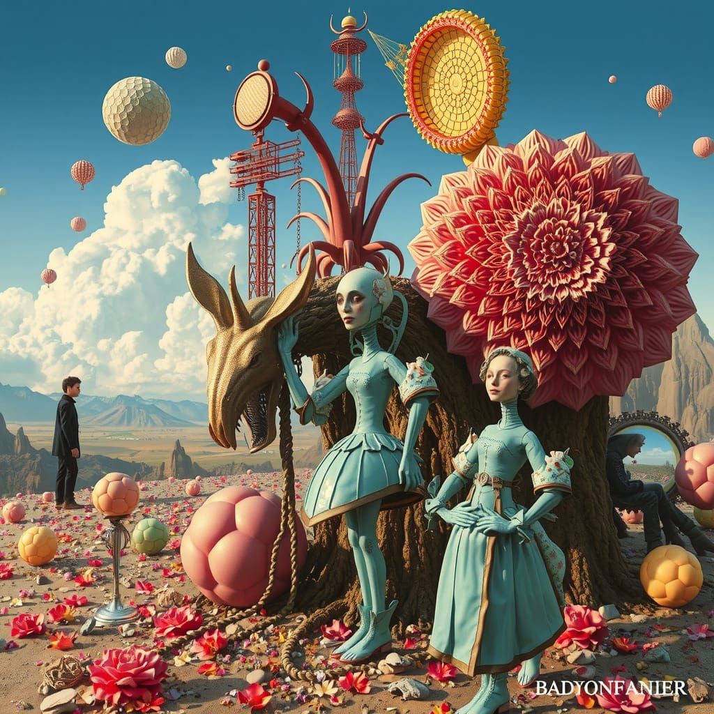 Surreal Avant-Garde Art in Vibrant Psychedelic Colors