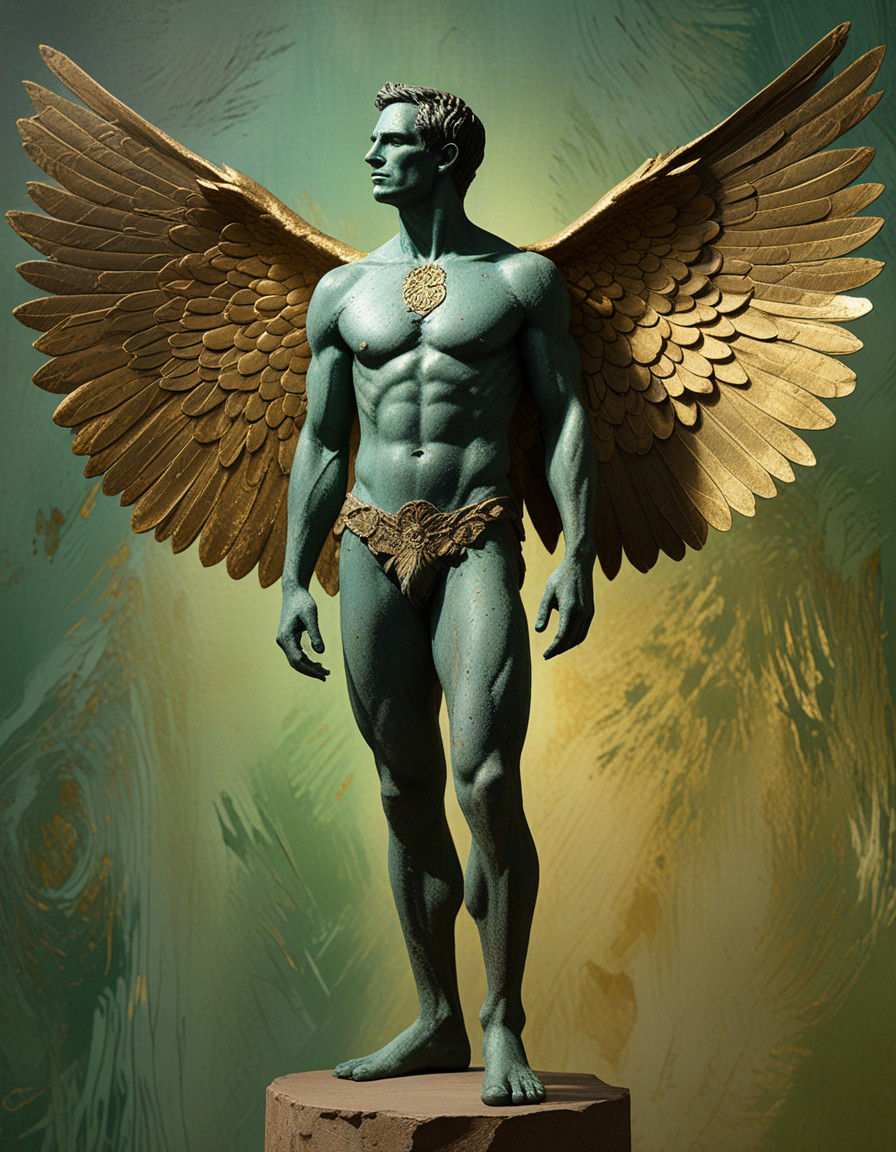 Ethereal Hero in Verdigris and Gold