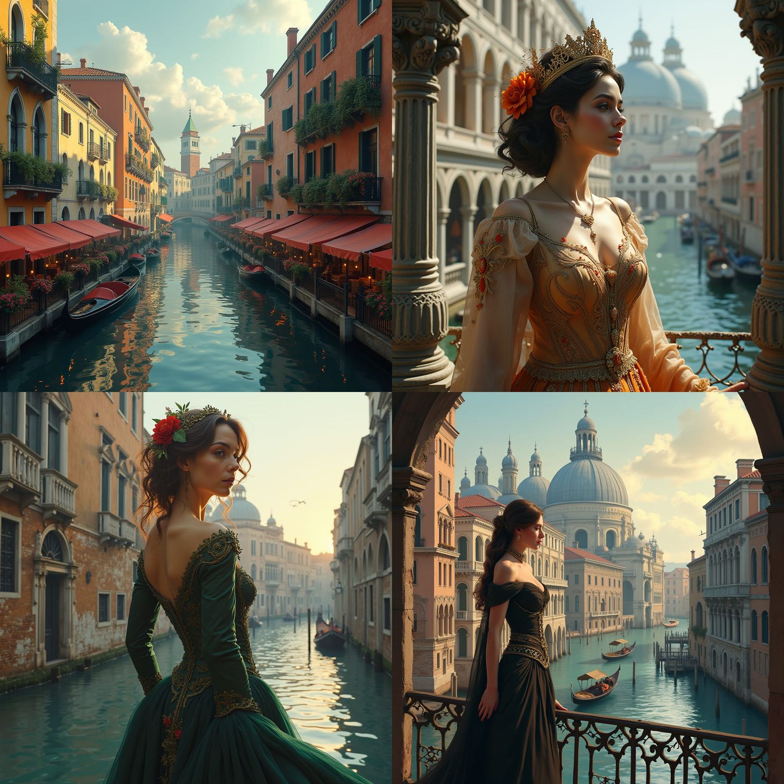 Venice Personified as Art Nouveau Beauty