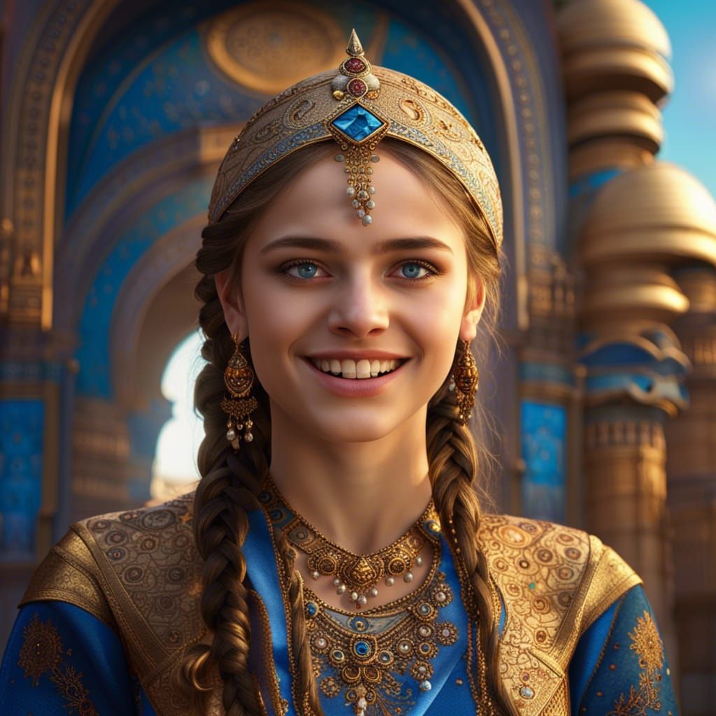 Turkish Girl in Traditional Costume