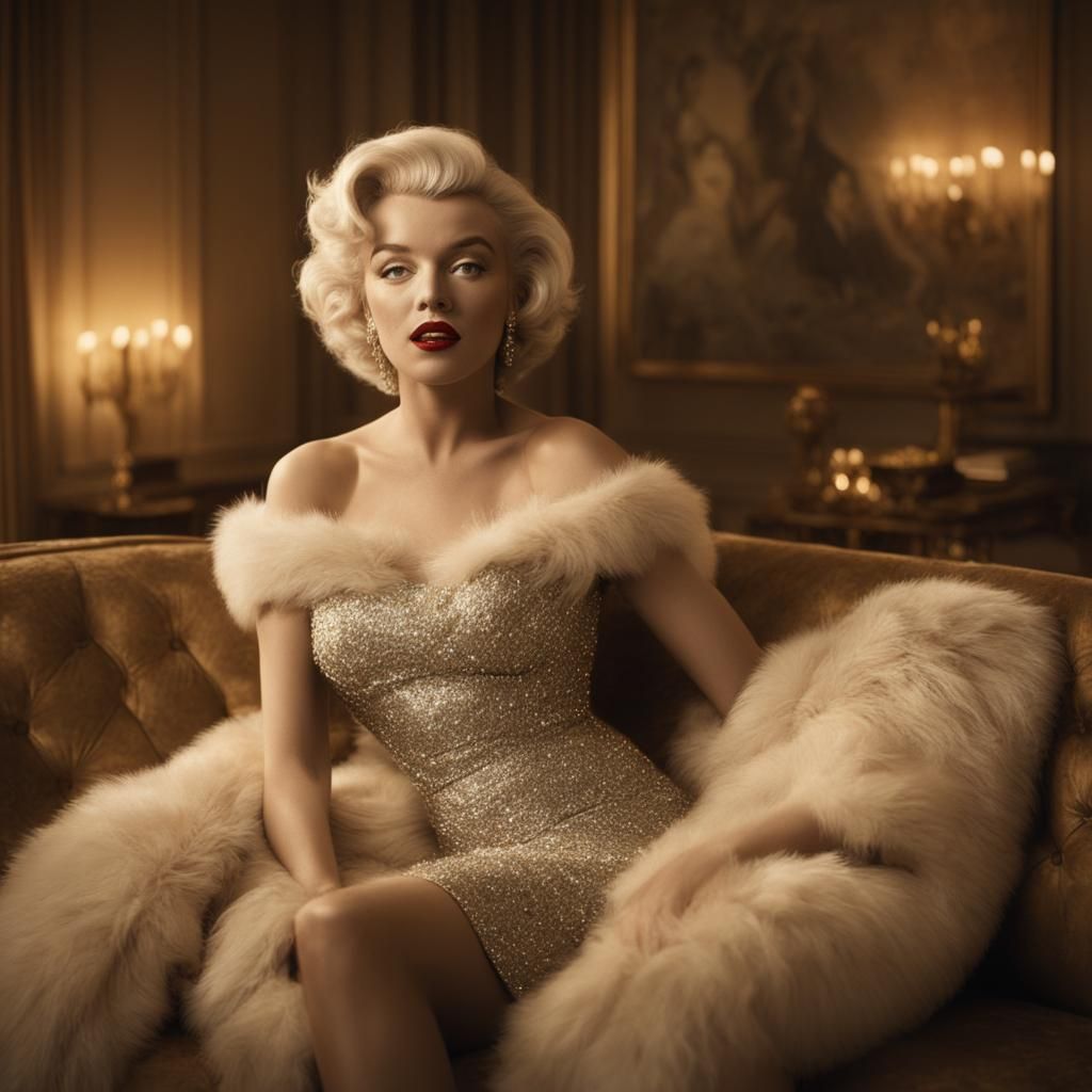 Marilyn Monroe in Old Hollywood Glamour Style