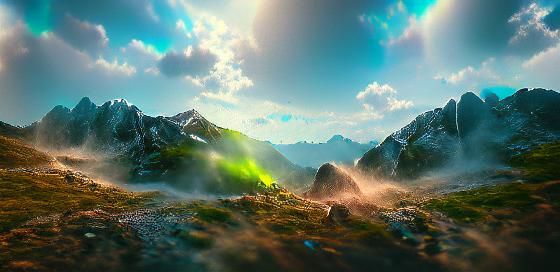Majestic Mountain Range Landscape