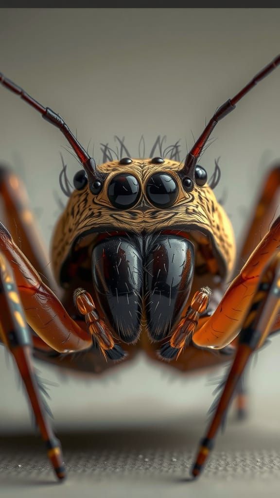 Spider on Bed: An AI Generated Image