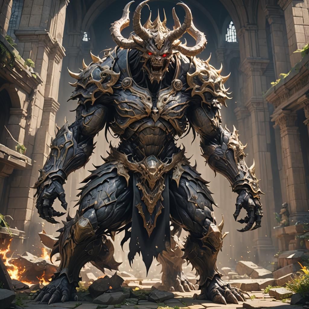 Anime-Style Biblical Abomination in 3D