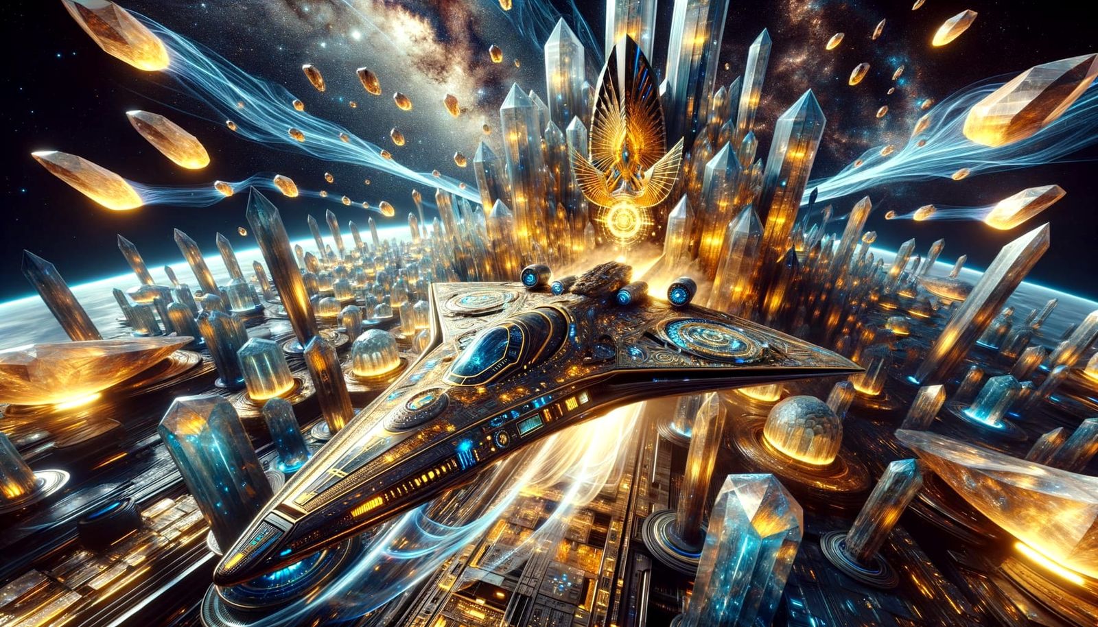 "Starship Bastara: The Crystalline Arrival"