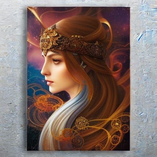 Asuna in Medieval Art Nouveau with Holy Aura