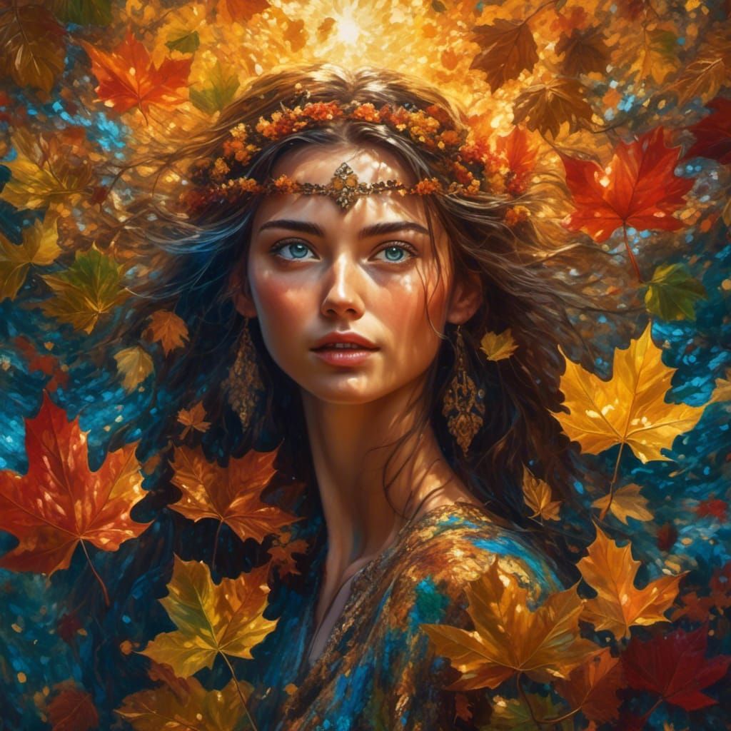 Kaleidoscope of Life: Vibrant Oil Painting