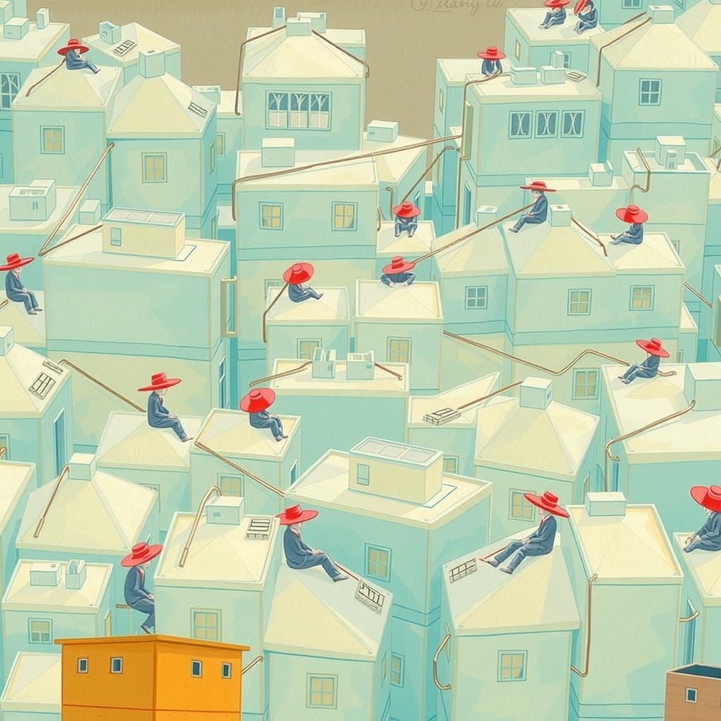 Vibrant Boxed Town in Whimsical Style