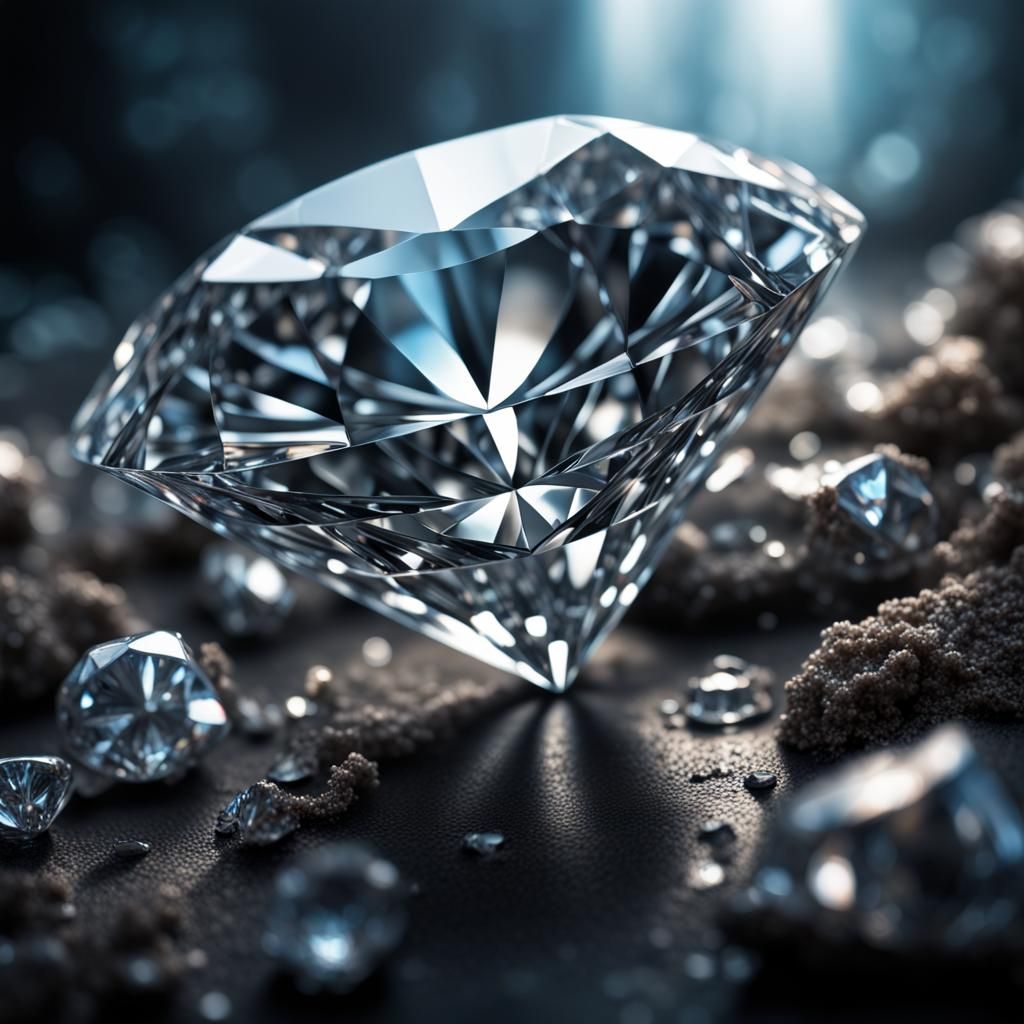 Hyperrealistic Diamond Deep Fantasy Scene in HDR