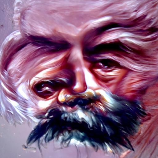 Yassified Karl Marx in Oil Painting Style