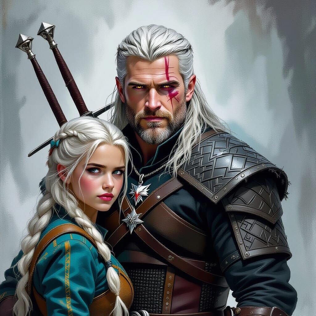 Geralt of Rivia: A Dark Fantasy Portrait