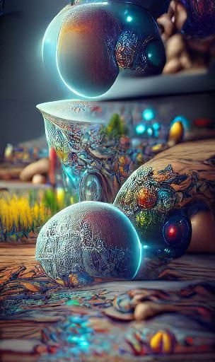 Surreal Sci-Fi Landscape in Digital Art Style