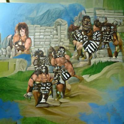 Detailed Painting of Barbarians
