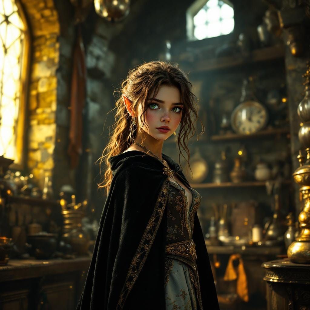 Elf Girl in Tower Room, CGI Style