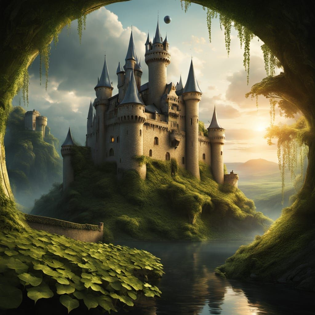 Magical Medieval Castle in Dreamlike Surrealism