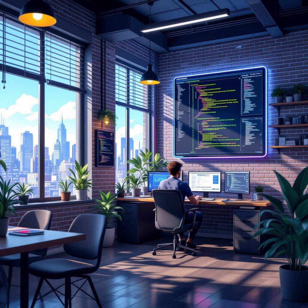 AI Interpretation of a URL as Digital Art