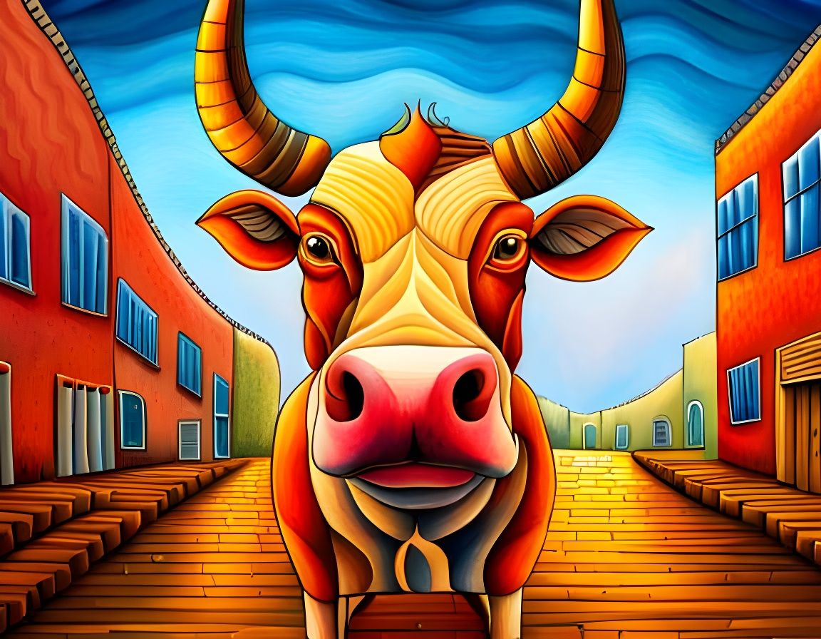 Vibrant Cubist Patchwork Masterpiece in Aquarelle Style