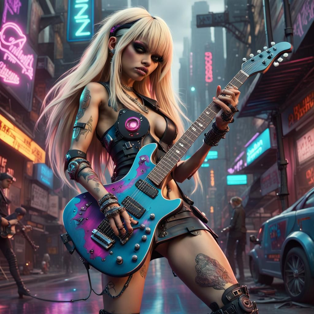 Orianthi as Cyberpunk Bratz Rock Angel