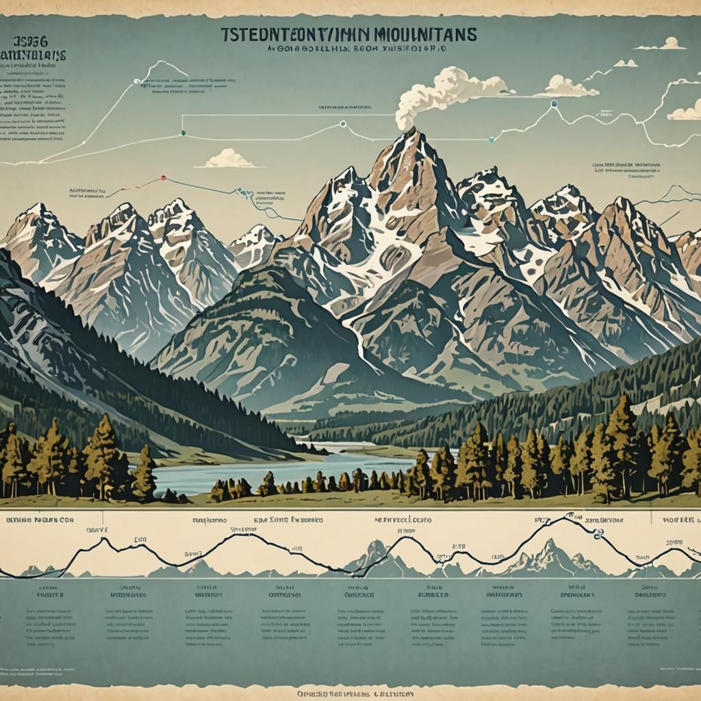 Grand Teton Mountains Evolution Streamgraph Chart