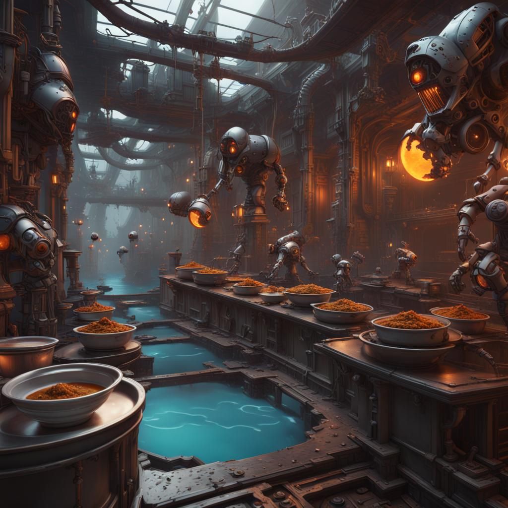 Robotic Soup: Detailed Matte Painting in Deep Color