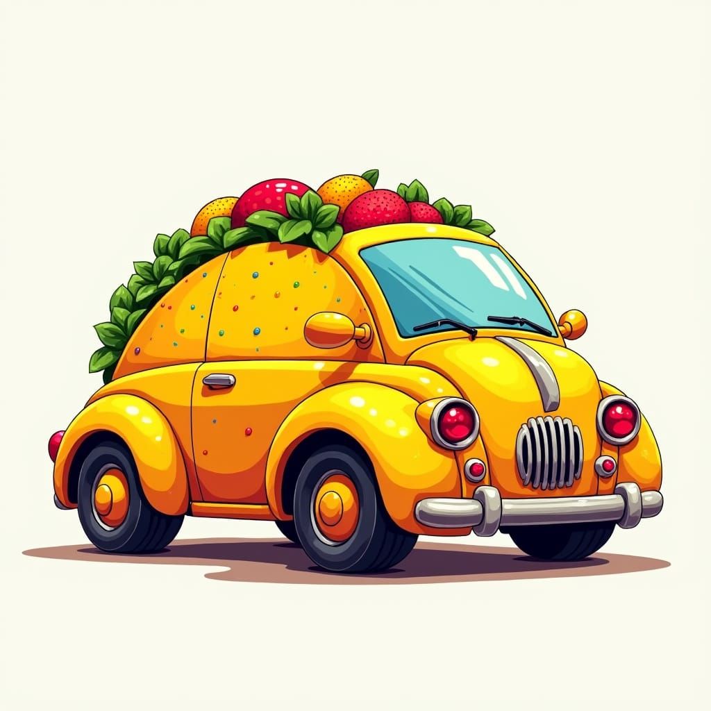 Taco Car Inspired by Pop Art
