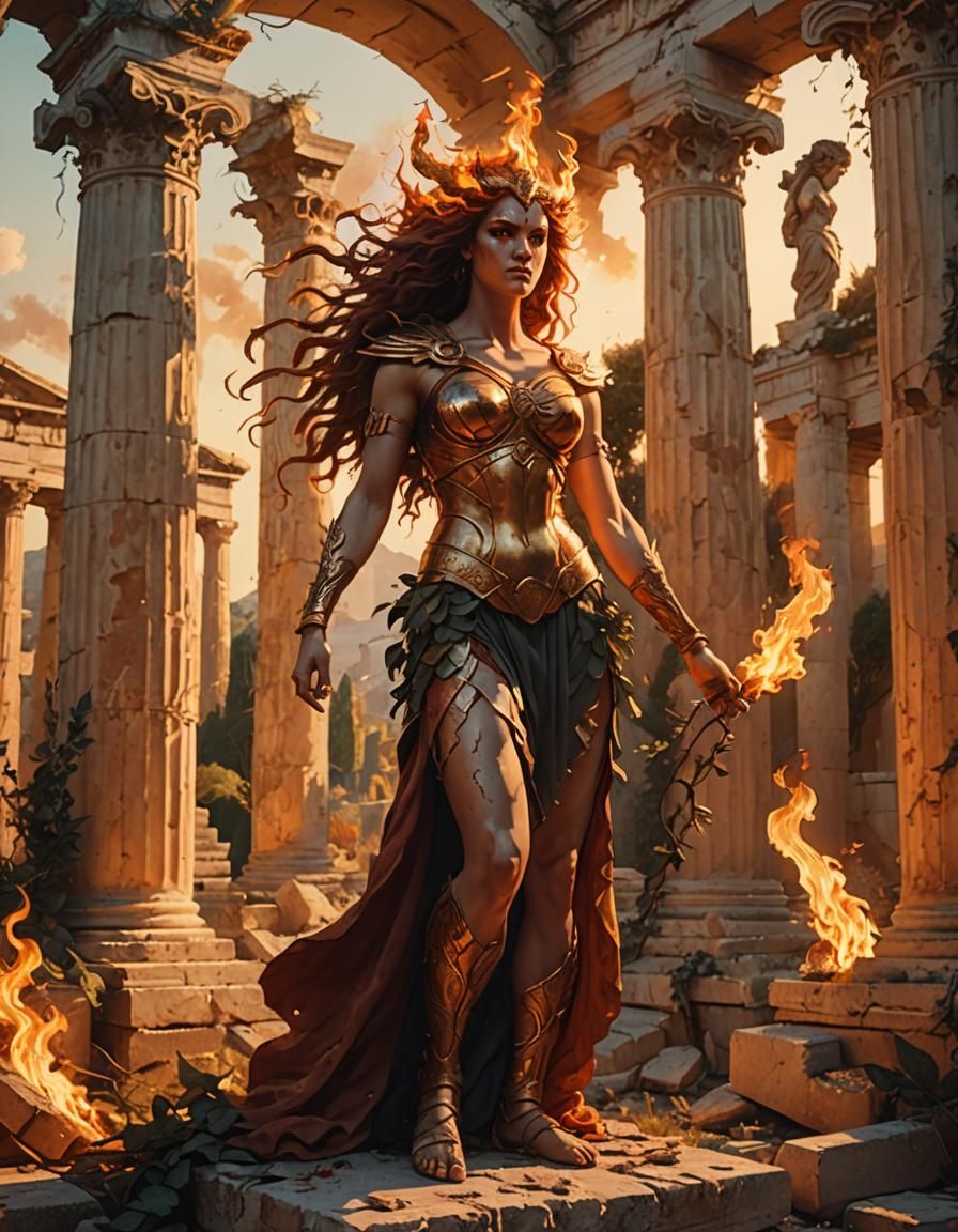 female fire demon
