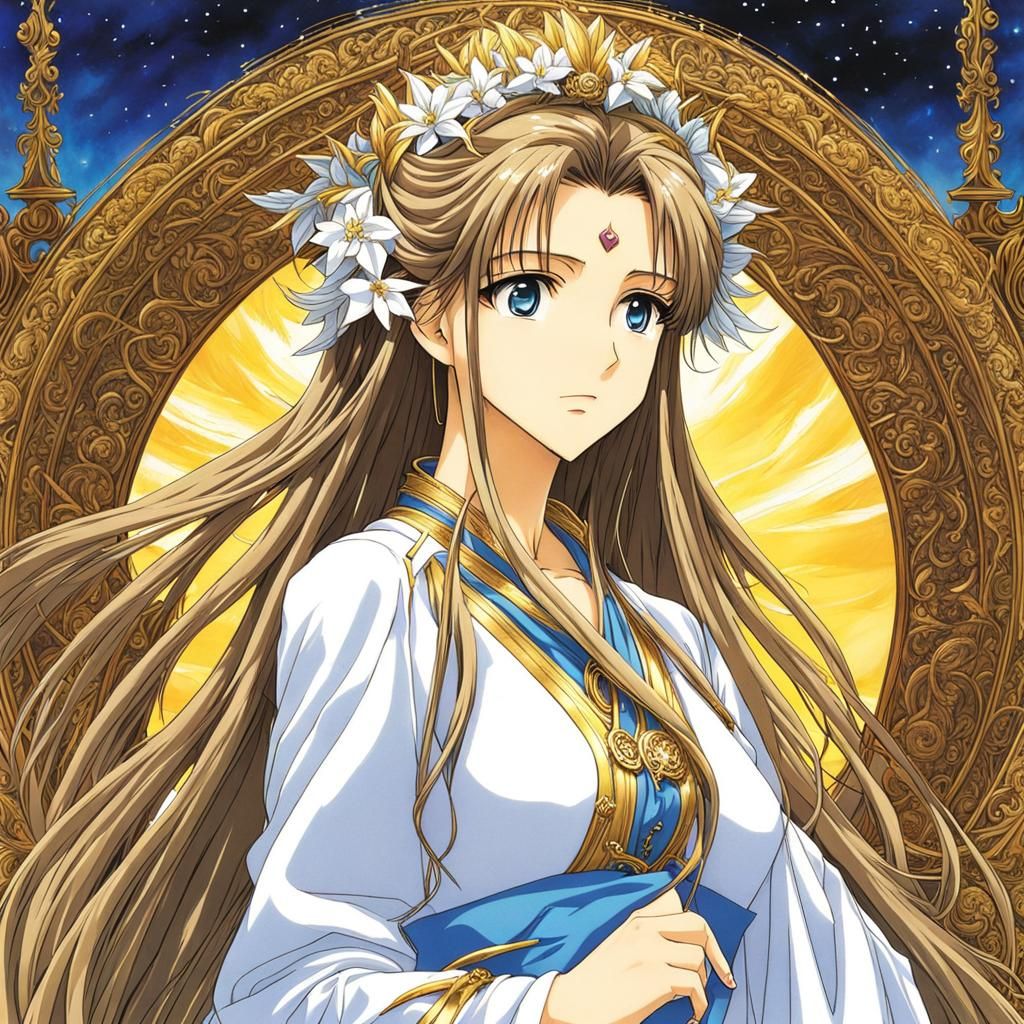 Belldandy in Anime Key Visual Style