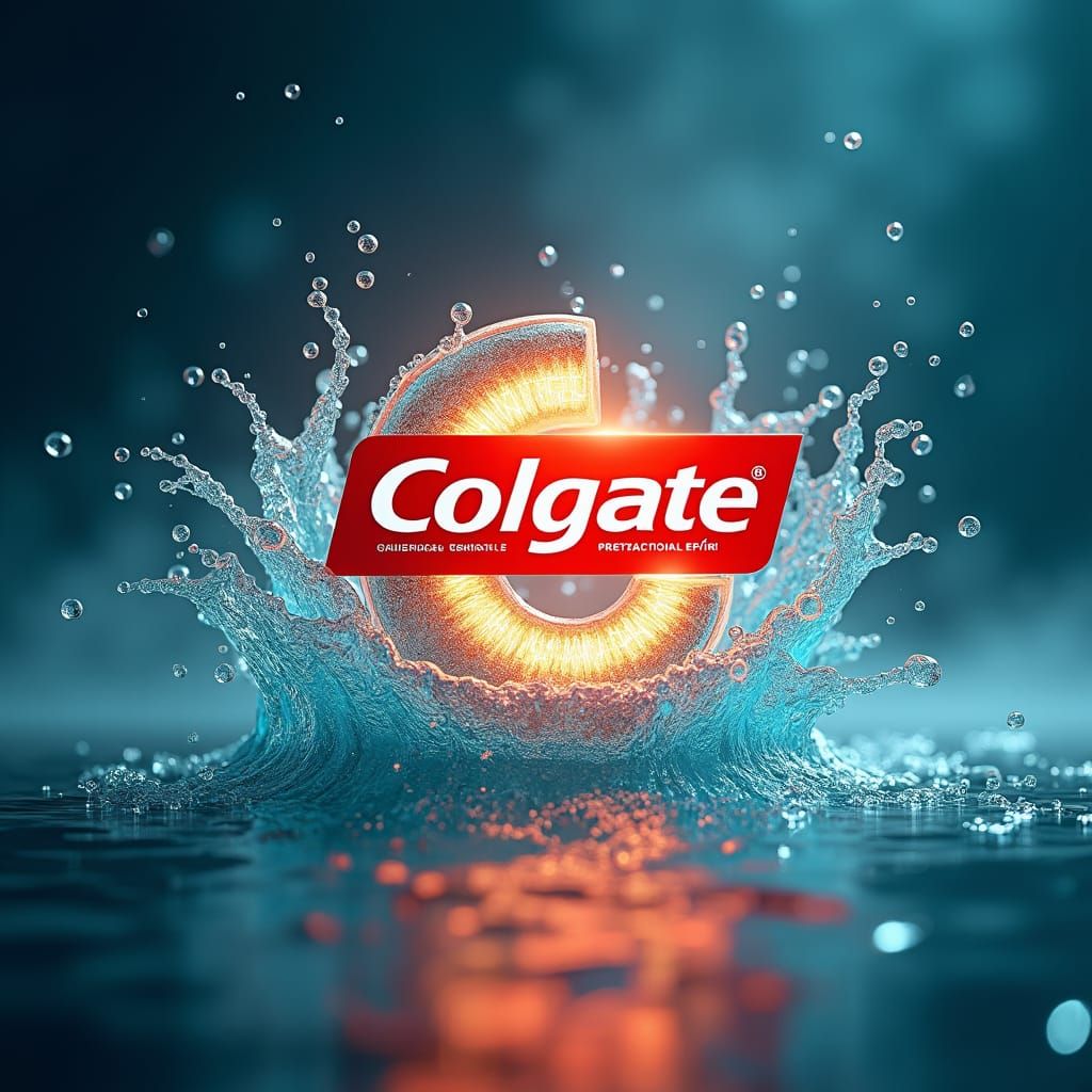 Majestic 3D Colgate Logo in Fantasy Style