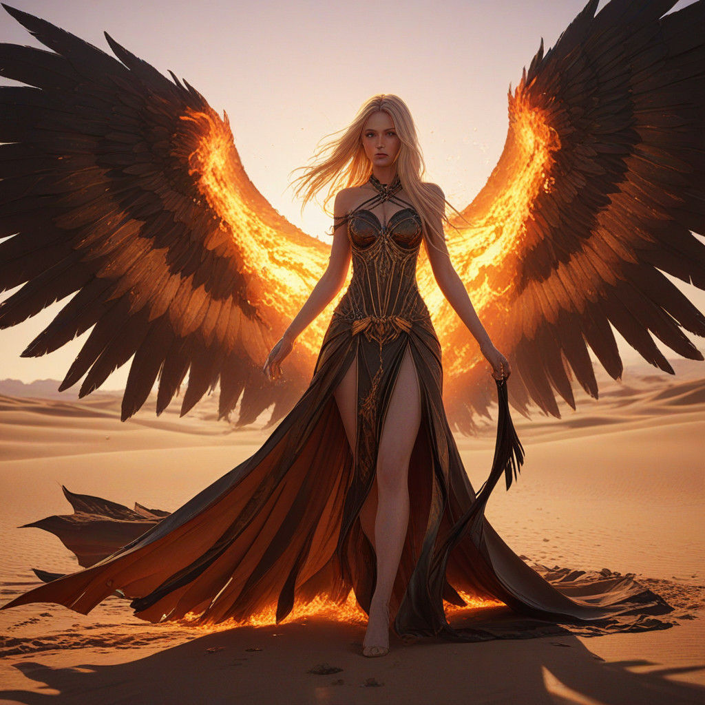 Mystical Desert Siren Ignites the Night