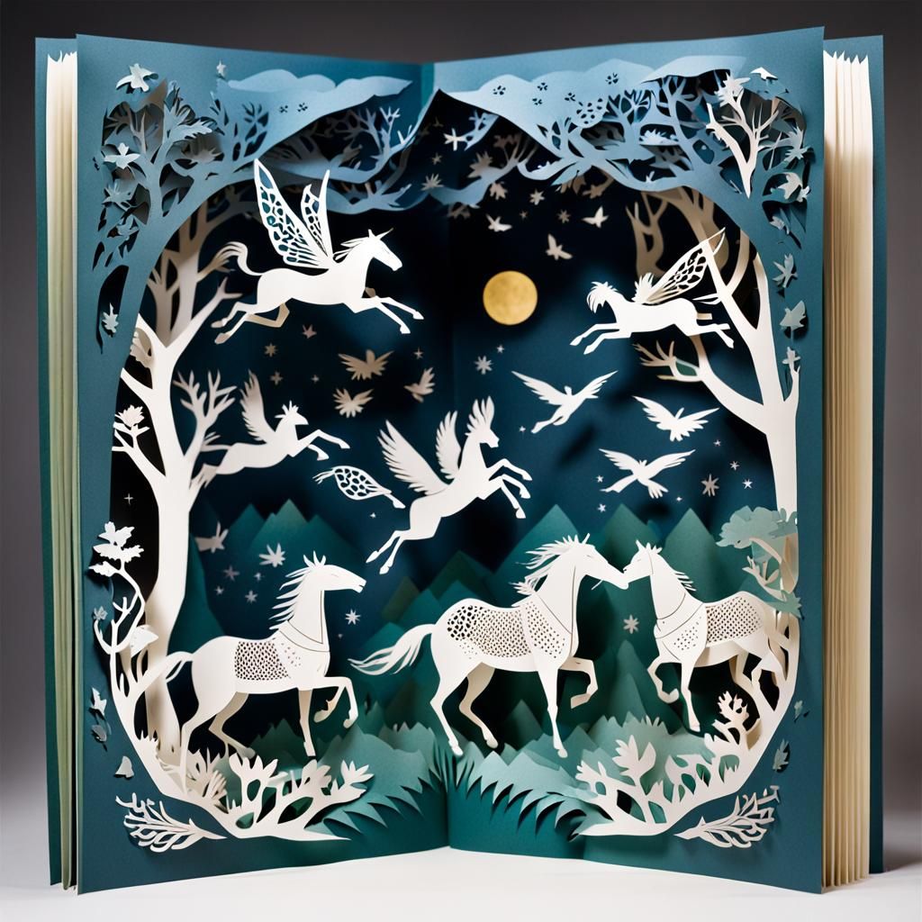 The Wild Hunt Illustrated as a Pop-Up Book