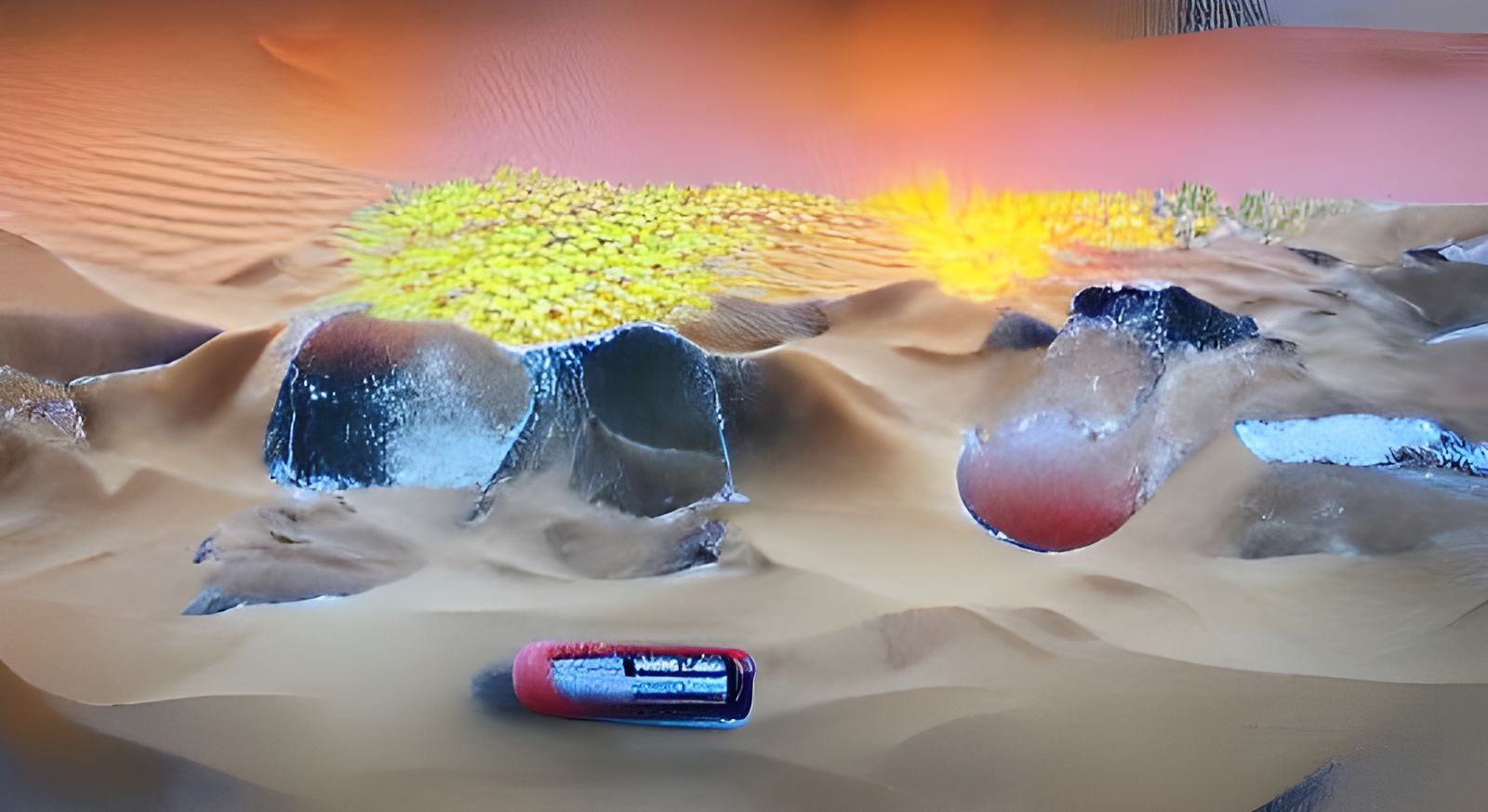 Exploding Grenade Melts Desert into Glass