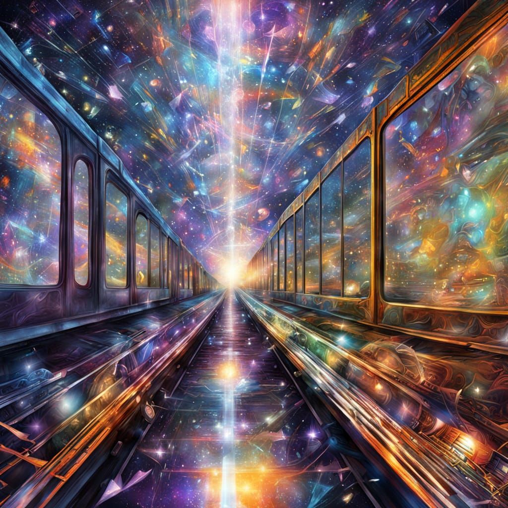 Ethereal Cosmic Babies Emerge in Cosmic Holographic Art