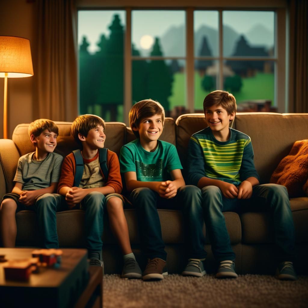 Cozy Family Movie Night in Cinematic Style