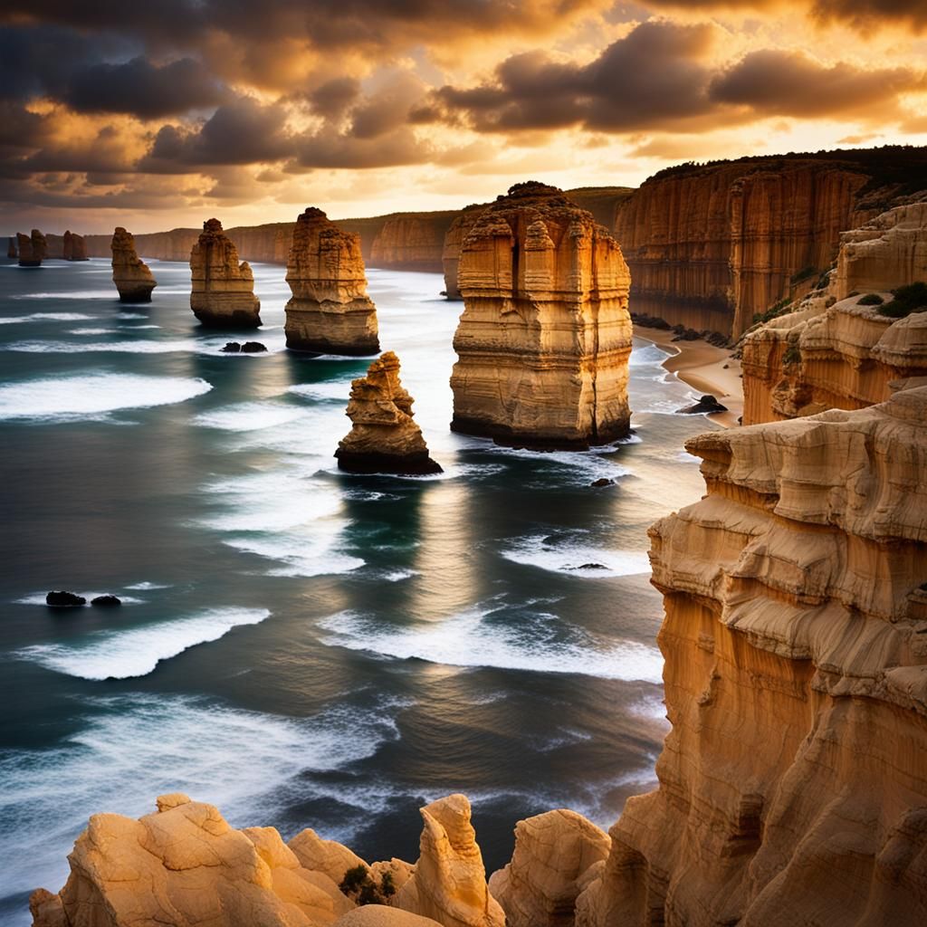The Twelve Apostles in Ansel Adams Style