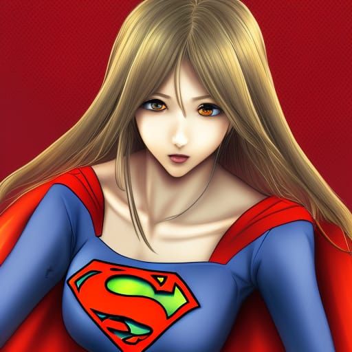 Realistic Anime Supergirl in High Detail