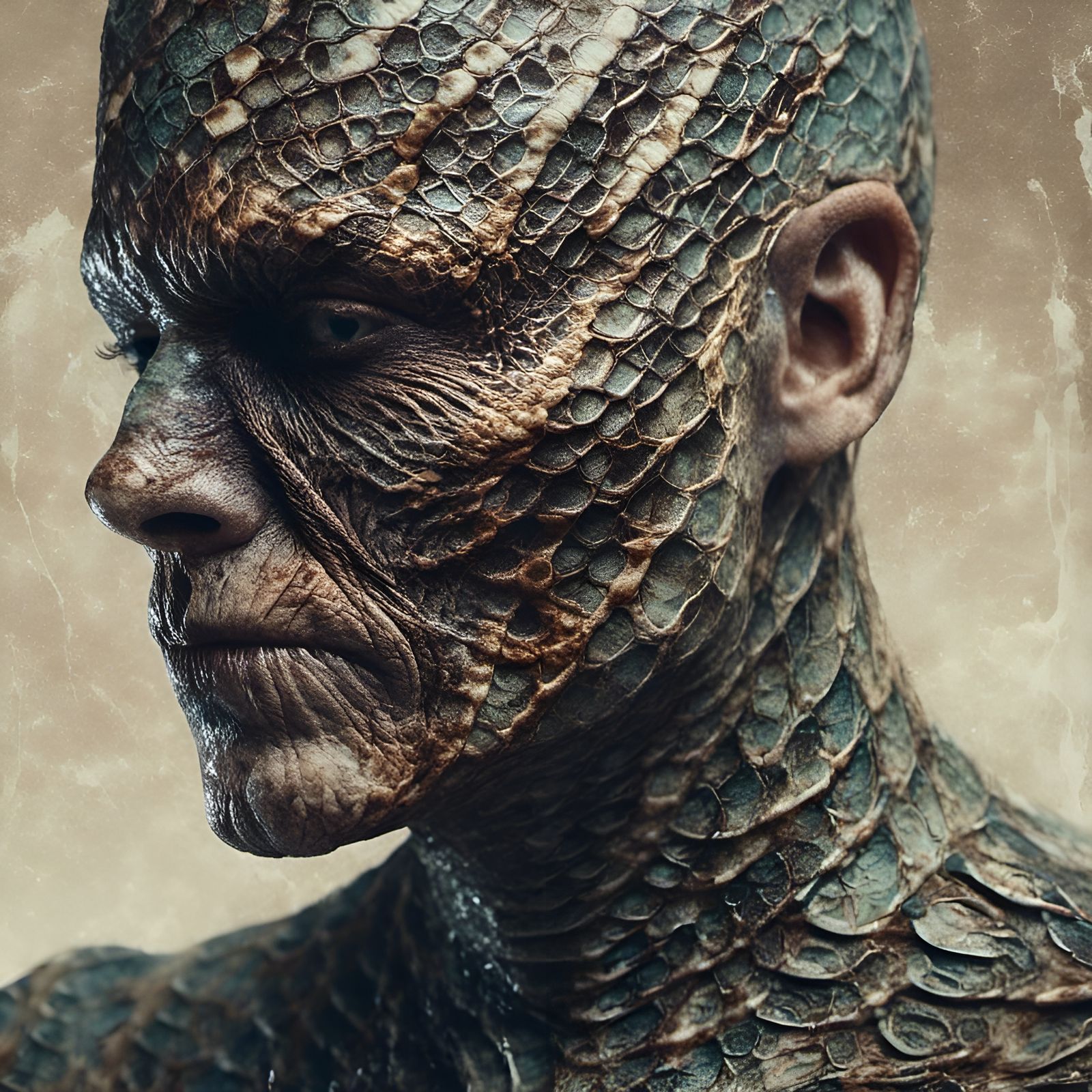 Macabre Snake Texture Humanoid in Ultra-High Detail