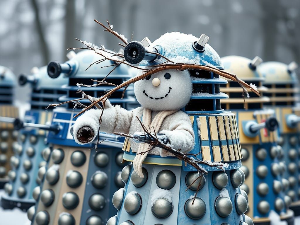 Dalek and Frosty the Snowman Crossover