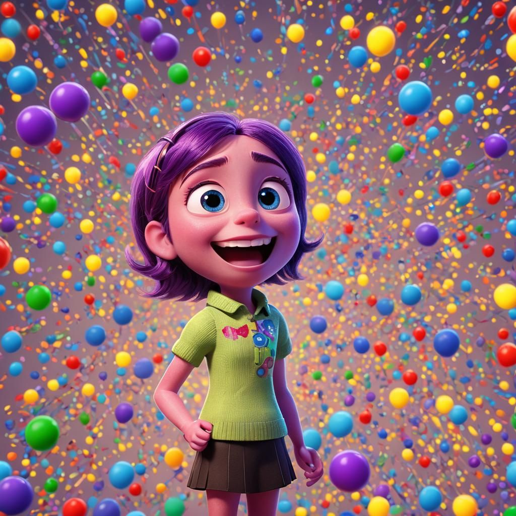 Joy from Inside Out: 3D Digital Art