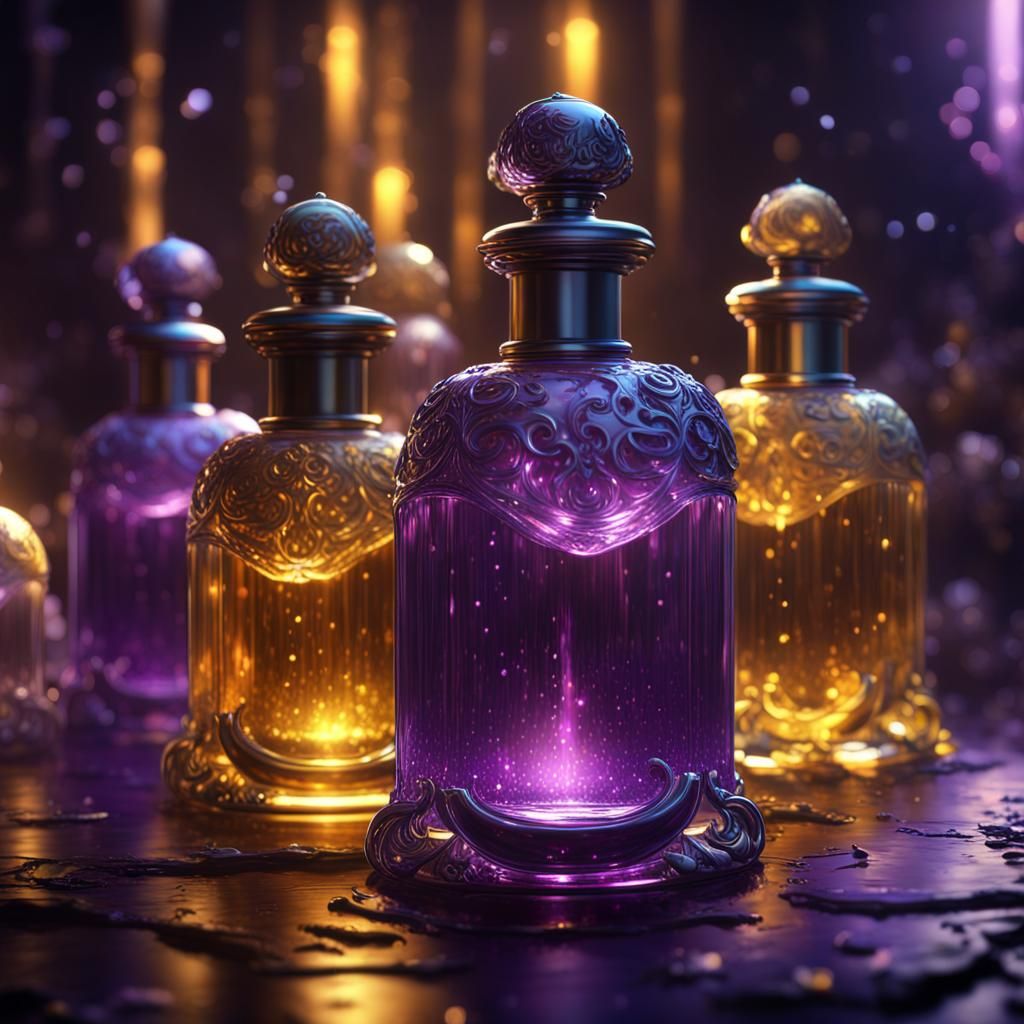 Perfume Bottles Emit Scent as Fantasy Art