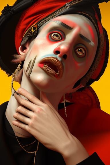 Caravaggio Punk Digital Art in 4K UHD