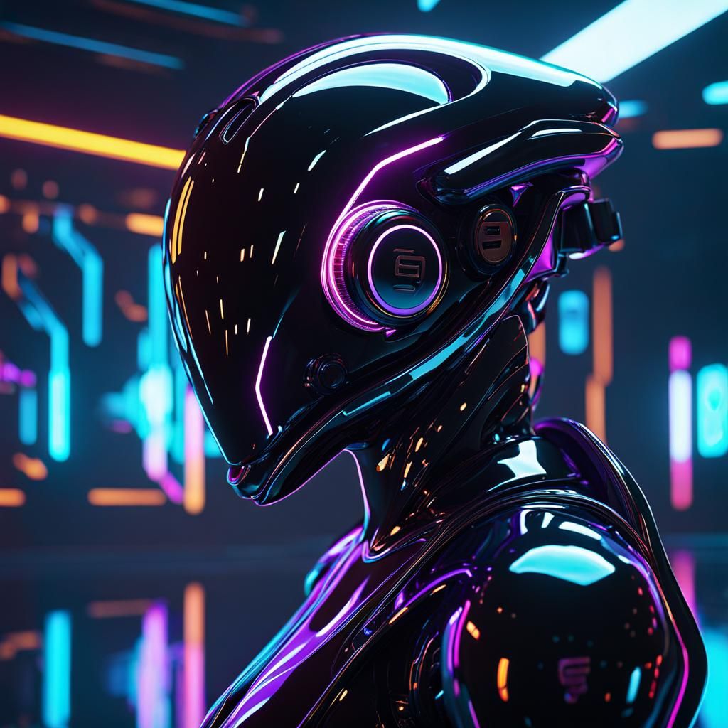 Cyberpunk Liquid Suit: Futuristic Alien Technology